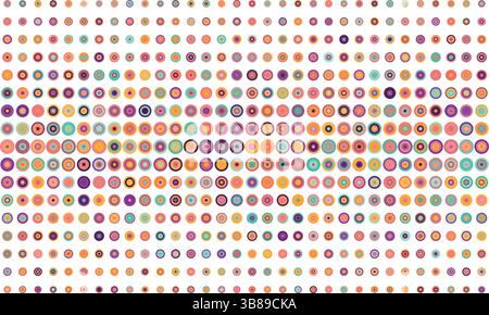 Fond abstrait avec des points et des cercles multicolores Illustration de Vecteur