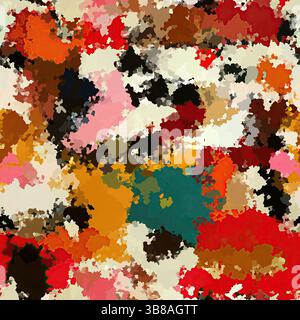 Motif sans couture d'éclaboussures de peinture aléatoire abstraite. Tissu texturé effet marbré épais et imprimé sur toute la surface. Pour moucheté Banque D'Images
