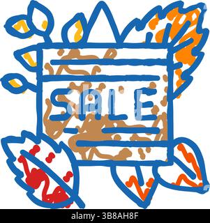 vente icône d'automne doodle illustration Illustration de Vecteur