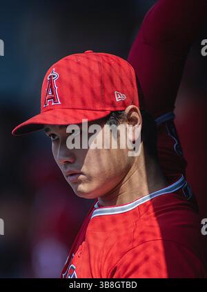 9 décembre 2023, Los Angeles, Californie, États-Unis : Shohei Ohtani signe avec les Dodgers de Los Angeles un contrat de 10 ans, 700 millions de dollars sur un coup de fouet de 35 millions de dollars par an et 35 millions de dollars par an. PHOTO : Shohei Ohtani #17 des Los Angeles Angels lors de leur match de saison MLB avec les Los Angeles Angels le dimanche 8 août 2021 au Dodger Stadium de Los Angeles, Californie. Les Dodgers battent les Anges, 8-2. JAVIER ROJAS/PI (crédit image : © PI via ZUMA Press Wire) Banque D'Images