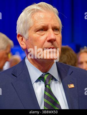 4 mai 2022, Hempstead, New York, États-Unis : BRUCE BLAKEMAN, exécutif du comté de Nassau, assiste à la cérémonie d'ouverture du WABC-TV long Island Bureau à l'Université Hofstra. (Crédit image : © Ann Parry/ZUMA Press Wire) Banque D'Images
