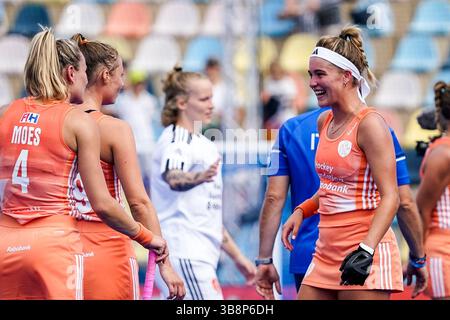 Monchengladbach, Allemagne. 22 août 2023. MONCHENGLADBACH, ALLEMAGNE - 22 AOÛT : Pien Dicke des pays-Bas lors du match des Champions EuroHockey femmes 2023 entre les pays-Bas et l'Italie au Hockeypark Monchengladbach le 22 août 2023 à Monchengladbach, Allemagne. (Photo de Rene Nijhuis/Agence BSR) crédit : Agence BSR/Alamy Live News Banque D'Images