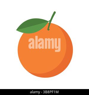 Icône de vecteur orange , orang fruit. Illustration de Vecteur