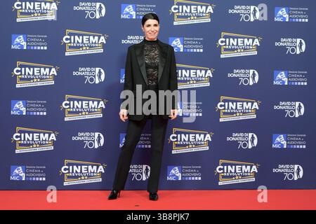 Rome, Italie. 07 mai 2025. Giorgia assiste au tapis rouge de David di Donatello 2025 aux studios Cinecittà. Crédit : SOPA images Limited/Alamy Live News Banque D'Images