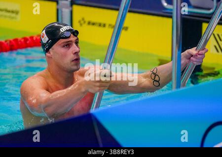 ROTTERDAM, PAYS-BAS - 3 DÉCEMBRE : Jesse Puts des pays-Bas après avoir participé aux manches masculines du 50 m libre lors du jour 4 de la rencontre de qualification Rotterdam au Zwemcentrum Rotterdam le 3 décembre 2023 à Rotterdam, pays-Bas (photo de Rene Nijhuis/BSR Agency) Banque D'Images