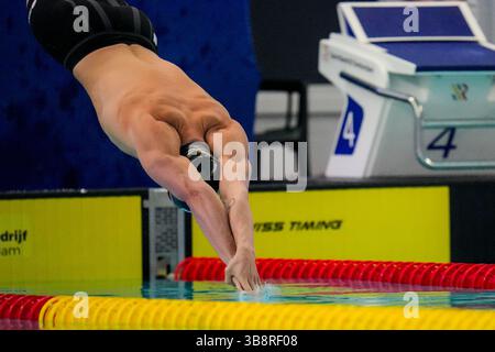 ROTTERDAM, PAYS-BAS - 3 DÉCEMBRE : Jesse Puts, des pays-Bas, en compétition dans les manches masculines du 50 m libre lors du jour 4 de la rencontre de qualification Rotterdam au Zwemcentrum Rotterdam le 3 décembre 2023 à Rotterdam, pays-Bas (photo de Rene Nijhuis/BSR Agency) Banque D'Images
