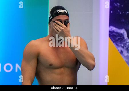 ROTTERDAM, PAYS-BAS - 3 DÉCEMBRE : Jesse Puts des pays-Bas se concentre avant de participer à la finale masculine du 50 m libre lors du jour 4 de la rencontre de qualification de Rotterdam au Zwemcentrum Rotterdam le 3 décembre 2023 à Rotterdam, pays-Bas (photo de Rene Nijhuis/BSR Agency) Banque D'Images