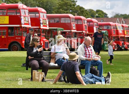 Rallye de bus, Alton, Hampshire, Royaume-Uni Banque D'Images