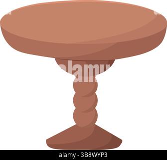 Table ronde rustique en bois. Illustration vectorielle Illustration de Vecteur