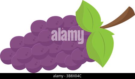 Bouquet de raisins violets. Illustration vectorielle Illustration de Vecteur