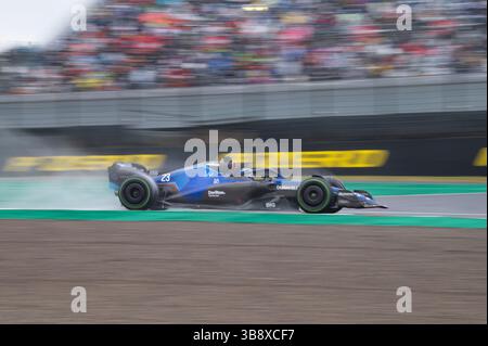 6 octobre 2022, Suzuka, Mie, Japon : 7 octobre 2022 : circuit de Suzuka, Préfecture de Mie, JAPON : ALEXANDER ALBON de Williams #23 lors d'une séance d'essais sous pluie 2 du Grand Prix du Japon Honda de formule 1. Sports mécaniques. (Crédit image : © Taidgh Barron/ZUMA Press Wire) Banque D'Images