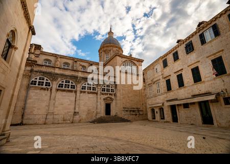 Cathédrale du dôme de l'Assomption à Dubrovnik, Croatie. Banque D'Images