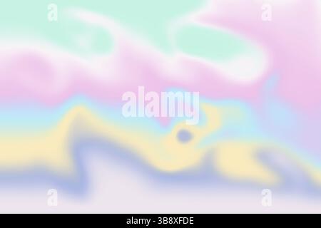 Arrière-plan abstrait holographique au motif pastel fluo. Style moderne tendances 80s 90s fond avec effet hologramme pour le projet créatif - design Banque D'Images