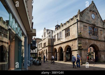 Old Market Hall à Shrewsbury, Shropshire, Angleterre. Banque D'Images