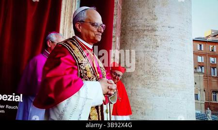 Foto aus Life Übertragung RTL oder ZDF Papstwahl am 08.05.2025 aus ROM- *** photo de Life broadcast RTL ou ZDF élection papale le 08 05 2025 de Rome Banque D'Images