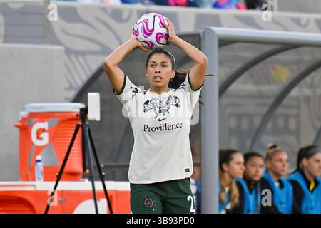 26 mai 2023 : Reyna Reyes (2), défenseur des Portland Thorns, lors d'un match de football NWSL entre les Portland Thorns et le San Diego Wave FC au Snapdragon Stadium de San Diego, en Californie. Justin Fine/CSM (image de crédit : Banque D'Images