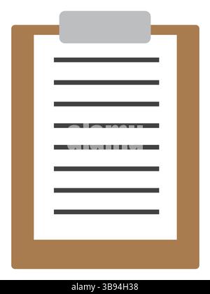 Presse-papiers avec icône de papier. Illustration vectorielle Illustration de Vecteur
