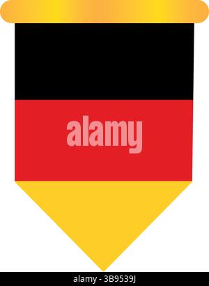 Badge du drapeau allemand du football. Illustration vectorielle Illustration de Vecteur
