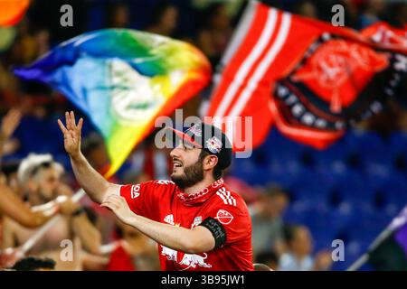 24 juin 2023, Harrison, NJ, États-Unis d'Amérique : fans des Red Bulls de New York lors du match contre Atlanta United par Major League Soccer au Red Bull Arena le 24 juin 2023 à Harrison, New Jersey. (Crédit image : © William Volcov/ZUMA Press Wire) Banque D'Images