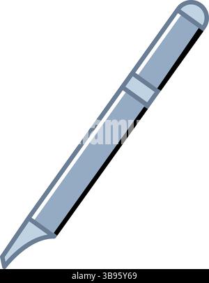 Icône de stylo plume argenté. Illustration vectorielle Illustration de Vecteur