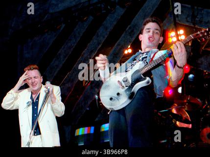 Fern Park, Floride, États-Unis : The CLASH - JOE STRUMMER & NICK SHEPPARD - Orlando Jai Alai Fronton, 30 mars 1984 (image crédit : © Christopher Helton via ZUMA Press Wire) Banque D'Images