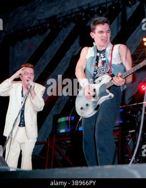 Fern Park, Floride, États-Unis : The CLASH - JOE STRUMMER & NICK SHEPPARD - Orlando Jai Alai Fronton, 30 mars 1984 (image crédit : © Christopher Helton via ZUMA Press Wire) Banque D'Images