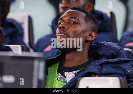 28 février 2023, Turin, Italie : Paul Pogba du Juventus FC a vu lors de la série A 2022/23 un match de football entre le Juventus FC et le Torino FC au stade Allianz. (Crédit image : © Fabrizio Carabelli/SOPA images via ZUMA Press Wire) Banque D'Images