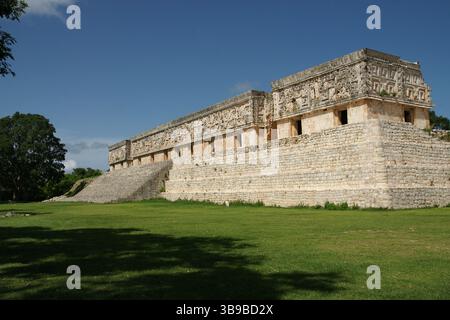Mexique. Yucatan. Uxmal. Le Palais du Gouverneur. Banque D'Images