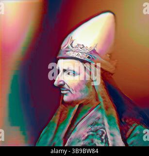 Le pape Alexandre IV ou Alessandro IV, né sous le nom de Rinaldo di Jenne, vers 1199 – 1261, souverain des États pontificaux du 12 décembre 1254 à sa mort, édité numériquement d'après une peinture de Cristofano dell'Altissimo Banque D'Images