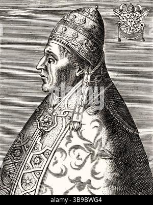 Pierre de Candie, également connu sous le nom de Pierre Phillarges, Pietro Di Candia, Petros Philargos, c. 1339 – 1410, comme Alexandre V ou Alessandro V, antipape élu par le concile de Pise pendant le schisme occidental, il a régné de 1409 à sa mort en 1410 Banque D'Images