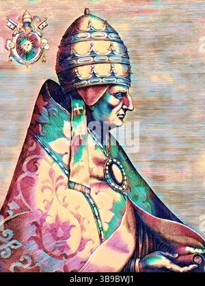 Pierre de Candie, également connu sous le nom de Pierre Phillarges, Pietro Di Candia, Petros Philargos, c. 1339 – 1410, comme Alexandre V ou Alessandro V, antipape élu par le concile de Pise pendant le schisme occidental, il a régné de 1409 à sa mort en 1410 Banque D'Images