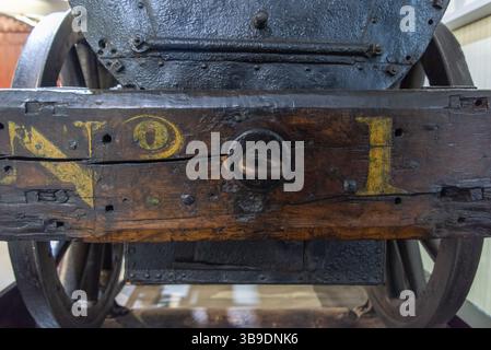 La locomotive Rocket originale, construite par Robert Stephenson au Locomotion Railway Museum, Shildon, comté de Durham, Angleterre, Royaume-Uni. Banque D'Images