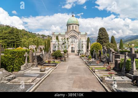 Cimetière monumental de Lugano, dans le canton du Tessin, Suisse Banque D'Images