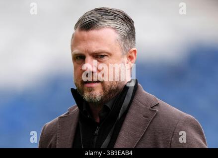 Photo du 19-04-2025 du manager d’Aberdeen Jimmy Thelin, qui admet que faire face aux Rangers est un bon marqueur de leur progression. Date d'émission : vendredi 9 mai 2025. Banque D'Images
