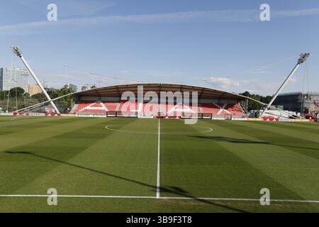 Amsterdam, pays-Bas. 09 mai 2025. AMSTERDAM, 09-05-2025, Sportpark de Toekomst, Néerlandais Keuken Kampioen Divisie football, saison 2024/2025, match entre Jong Ajax et LE TOP Oss, crédit : Pro Shots/Alamy Live News Banque D'Images