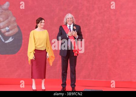 Madrid, le 2 mai 2025. La cérémonie de remise des médailles du 2 mai, Journée de la CAM, s’est tenue au siège de la Communauté de Madrid, présidée par Isabel Díaz Ayuso. Photo : Jaime García. ARCHDC. Crédit : album / Archivo ABC / Jaime García Banque D'Images