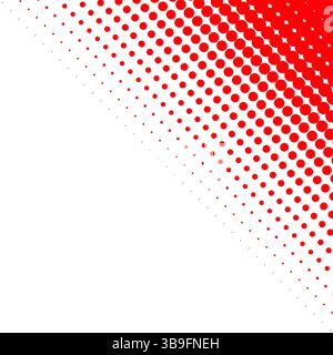 Bannière de fond dégradé avec transition de couleur diagonale blanc rouge à partir de points Banque D'Images