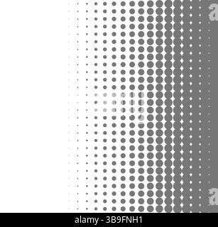 Bannière de fond dégradé avec transition de couleur blanc gris à partir de points Banque D'Images
