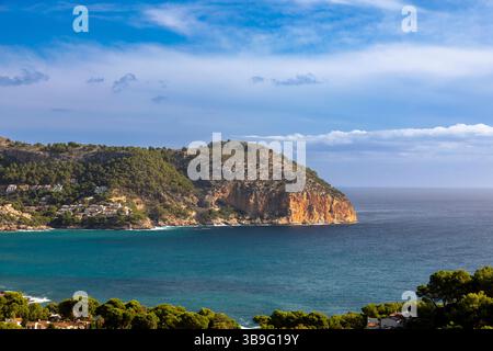 Vue sur la baie de Canyamel, Majorque Banque D'Images