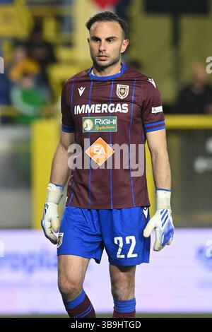 Castellamare di Stabia, Italie, 09 mai,2025 Bardi Francesco de A.C. Reggiana regarde pendant la Serie BKT entre S.S. Juvestabia vs A.C. Reggiana :Agostino Gemito/ Alamy Live News Banque D'Images