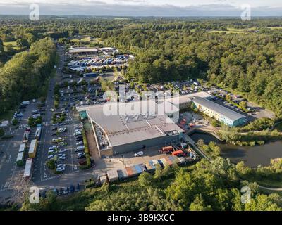 Vue aérienne de Beaconsfield services (M40 Junction 2), Beaconsfield, Angleterre. Banque D'Images