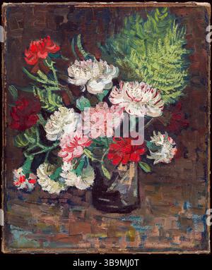 Vase avec œillets. Vincent van Gogh. 1886. Banque D'Images