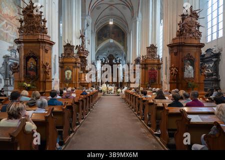 Église de François et Bernard, église de style gothique tardif à Vilnius, Lituanie Banque D'Images
