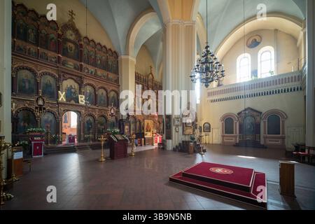 Cathédrale de Theotokos, église orthodoxe de style byzantin à Vilnius, Lituanie Banque D'Images