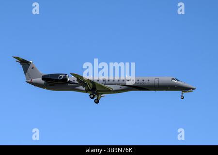 Avion Travelcoup, d-AMME, Embraer ERJ-145 Banque D'Images