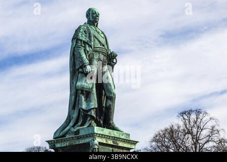 Karlsruhe est la deuxième plus grande ville de l'État fédéral allemand du Bade-Wuertemberg, ce qui en fait la 21ème plus grande ville d'Allemagne et située sur la plate-forme Banque D'Images
