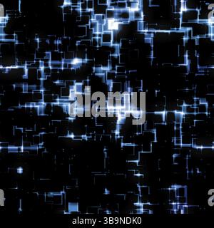 Arrière-plan technologique abstrait - image générée par ordinateur. Modèle sans couture de lignes éclatantes de chaos. Pour la conception Web, les décors, les couvertures Banque D'Images