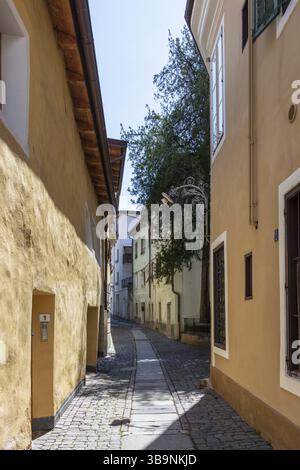 La ville thermale de Merano se trouve au cœur de la région du Tyrol du Sud, sur le versant sud des Alpes. En raison de son emplacement, cette ville multiculturelle i Banque D'Images