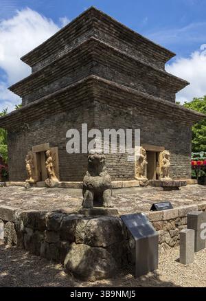 Le temple Bunhwangsa a été construit en 634 et la troisième année du règne de la reine Seondeok, le 27e souverain du Royaume de Silla. Éminent bouddhiste p Banque D'Images