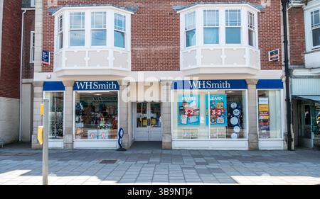 Extérieur de WH Smith à Swanage. Banque D'Images